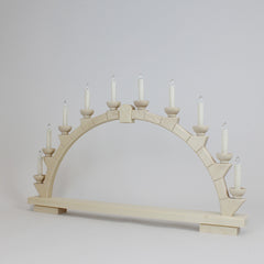 Electric Light Arch with 10 Candles – Natural (Battery-Operated)