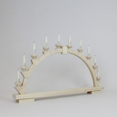 Electric Light Arch with 10 Candles – Natural (Battery-Operated)