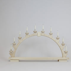 Electric Light Arch with 10 Candles – Natural (Battery-Operated)