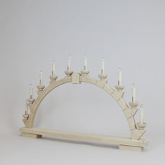 Electric Light Arch with 10 Candles – Natural (Battery-Operated)