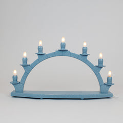 Electric Light Arch with 7 Candles – Blue