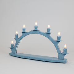 Electric Light Arch with 7 Candles – Blue