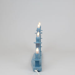Electric Light Arch with 7 Candles – Blue