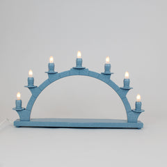 Electric Light Arch with 7 Candles – Blue