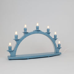 Electric Light Arch with 7 Candles – Blue