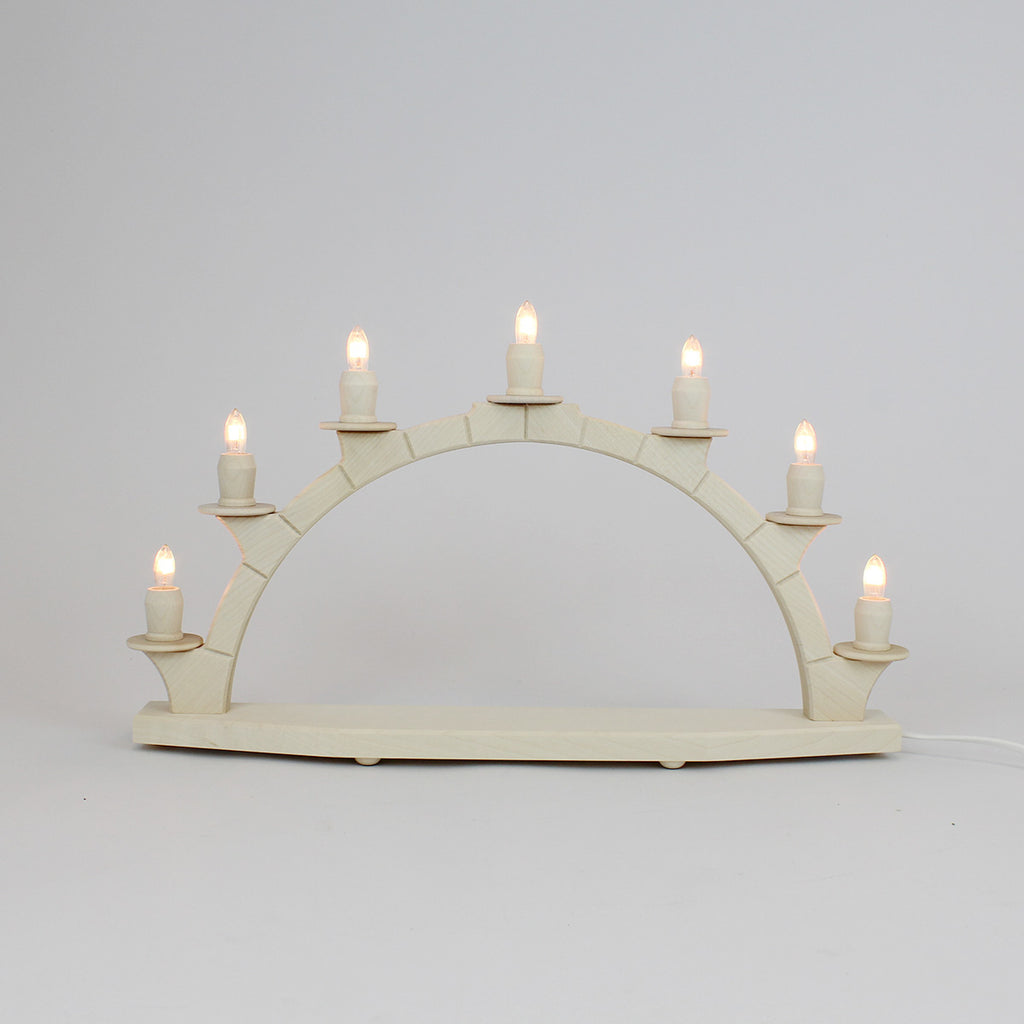 Electric Light Arch with 7 Candles – Natural (Corded)