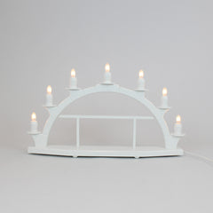 Electric Light Arch with 7 Candles and Display Shelves – White (Corded)