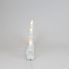 Electric Light Arch with 7 Candles and Display Shelves – White (Corded)