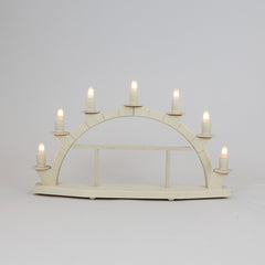 Electric Light Arch with 7 Candles and Display Shelves – Natural (Corded)