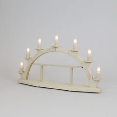 Electric Light Arch with 7 Candles and Display Shelves – Natural (Corded)