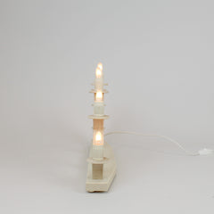 Electric Light Arch with 7 Candles and Display Shelves – Natural (Corded)