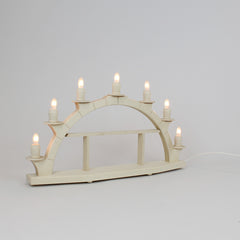 Electric Light Arch with 7 Candles and Display Shelves – Natural (Corded)