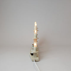 Electric Light Arch with 7 Candles and Figures – Natural (Corded)