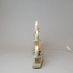 Electric Light Arch with 7 Candles and Figures – Natural (Corded)