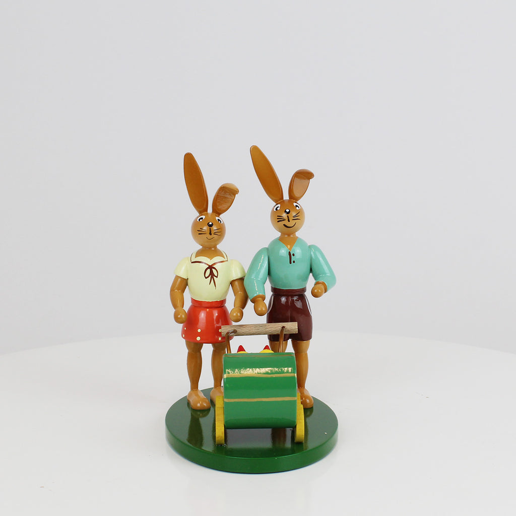 Easter Bunny Couple with Pram