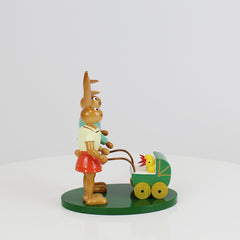 Easter Bunny Couple with Pram