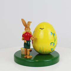 Easter Bunny Painter Couple with Egg