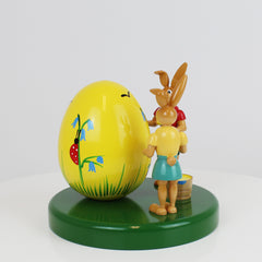 Easter Bunny Painter Couple with Egg
