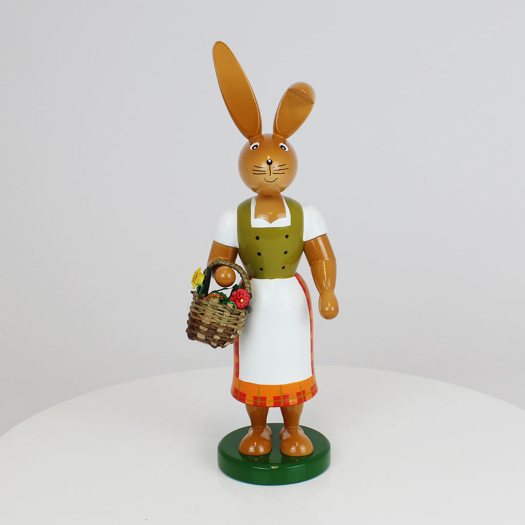 Easter Bunny Girl with Flower Basket