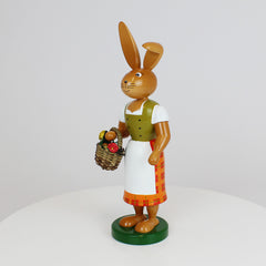 Easter Bunny Girl with Flower Basket