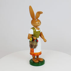 Easter Bunny Girl with Flower Basket