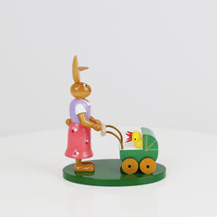 Small Easter Bunny Girl with Pram