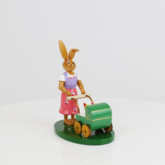 Small Easter Bunny Girl with Pram