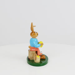 Seated Easter Bunny Girl Painter