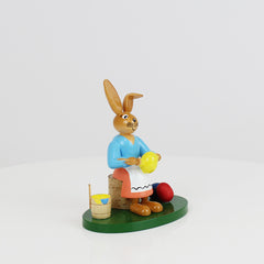 Seated Easter Bunny Girl Painter