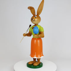 Large Easter Bunny Girl Painter