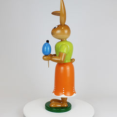 Large Easter Bunny Girl Painter