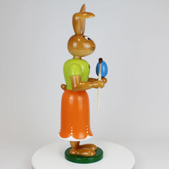 Large Easter Bunny Girl Painter