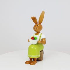 Easter Bunny Girl with Bowl