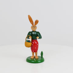 Easter Bunny Girl with Long Skirt & Basket
