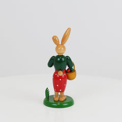Easter Bunny Girl with Long Skirt & Basket