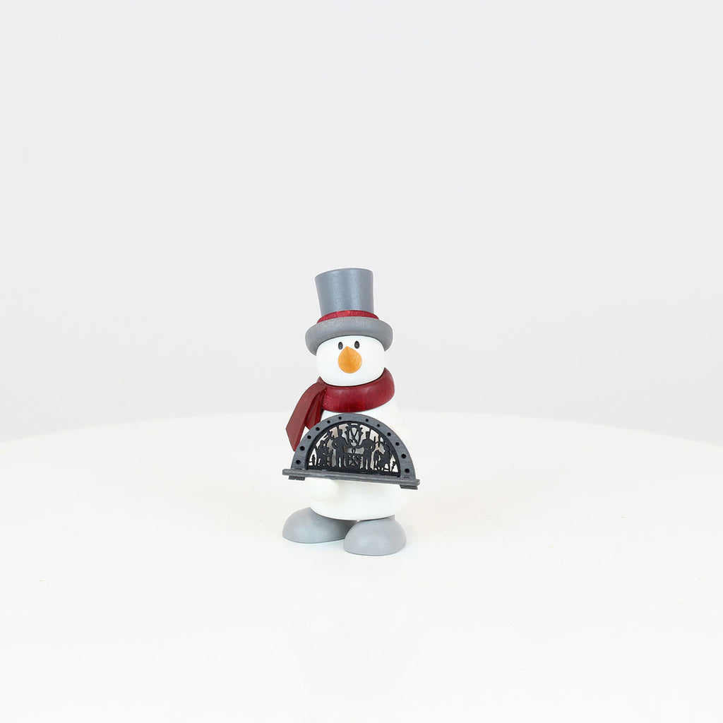 Snowman Fritz with Arch Candle Holder
