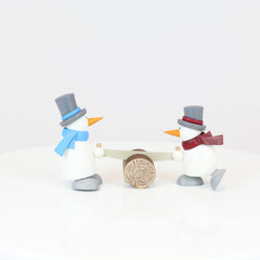 Snowmen Fritz & Otto with Frame Saw