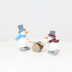 Snowmen Fritz & Otto with Frame Saw