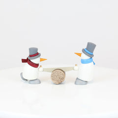 Snowmen Fritz & Otto with Frame Saw