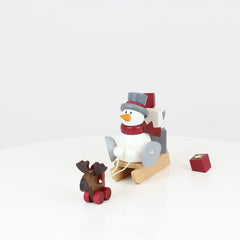 Snowman Otto with Gift Sleigh