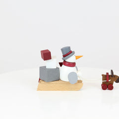 Snowman Otto with Gift Sleigh