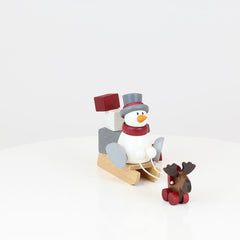 Snowman Otto with Gift Sleigh