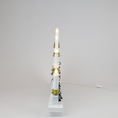 Electric Light Arch with 10 Candles and Snowmen – White (Corded)