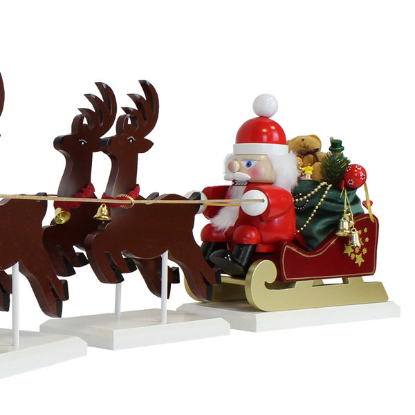 Santa in Sleigh and shops Reindeer