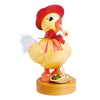 Spring chick with red hat