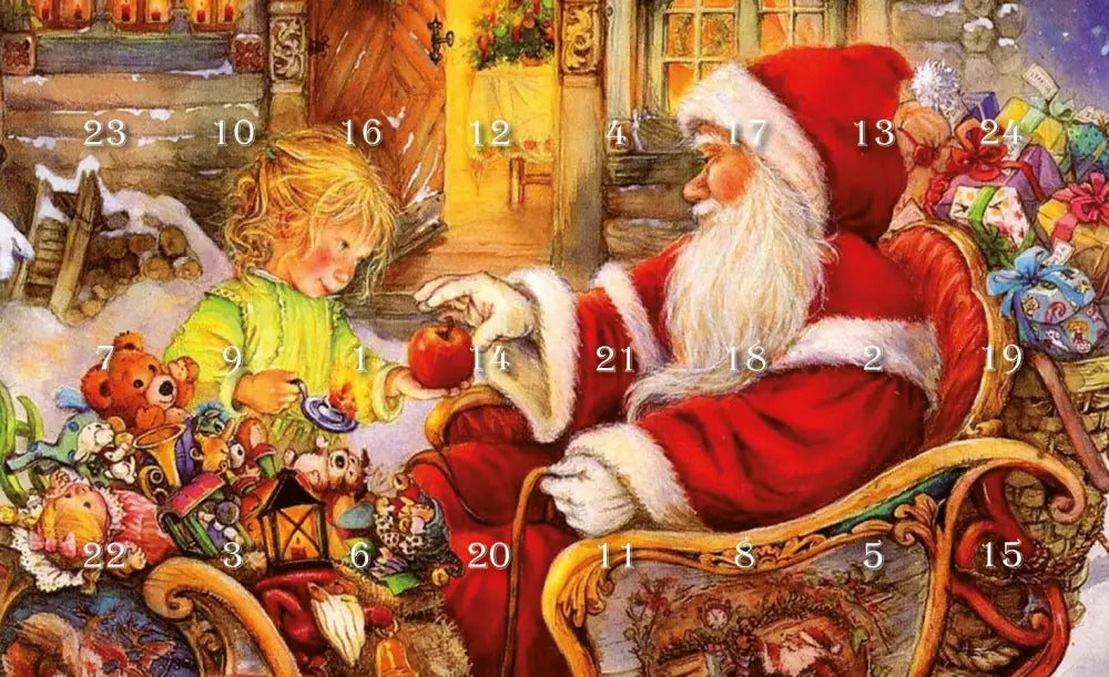 Advent Calendar Santa With Girl