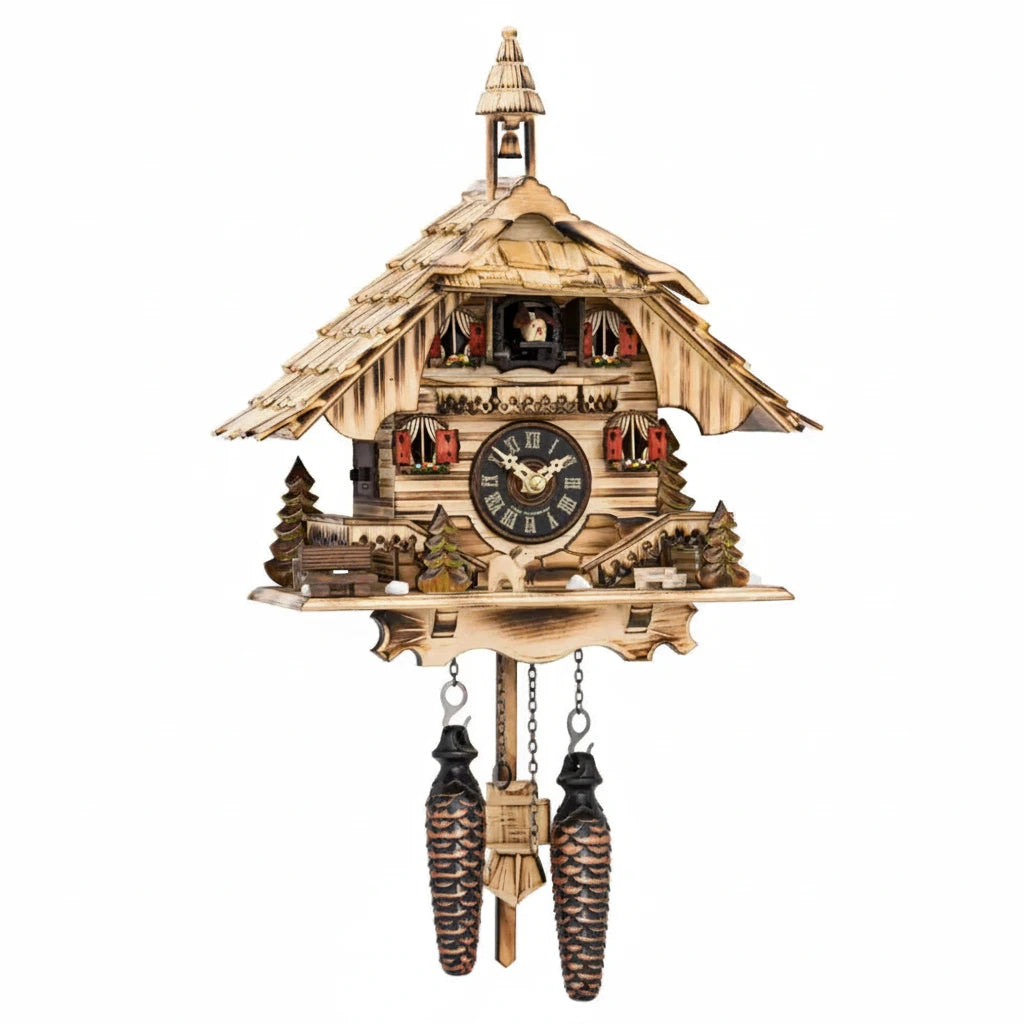 Black Forest House Quartz Cuckoo Clock Natural – Official Black Forest House Quartz Cuckoo Clock Natural – Official