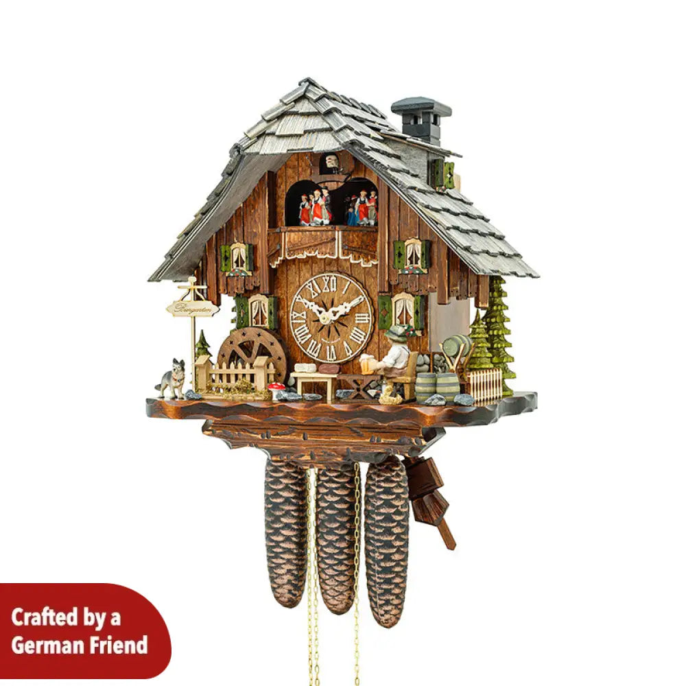 Cuckoo Musical Clock ’Black Forest House With Shingle Roof’