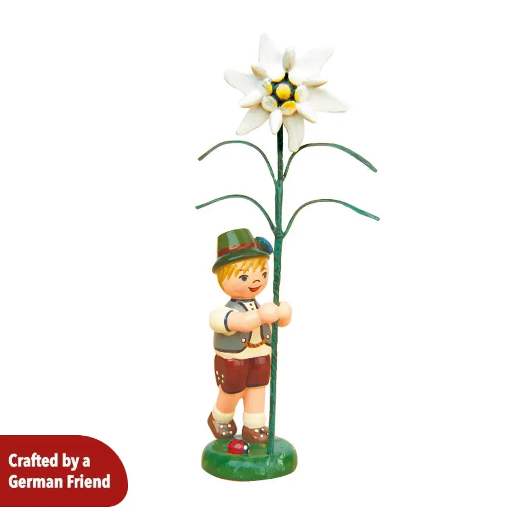 Flower Child Boy with Edelweiss