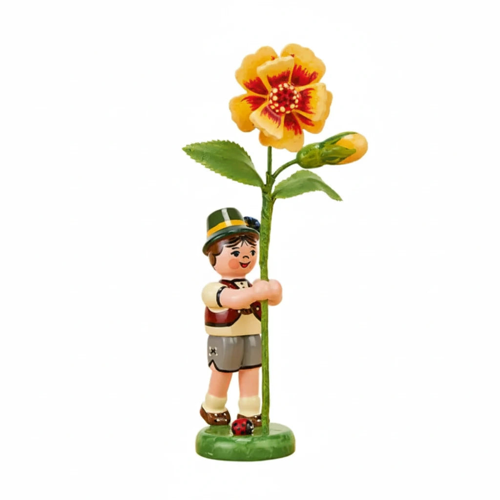 Flower Child Boy with Marigold